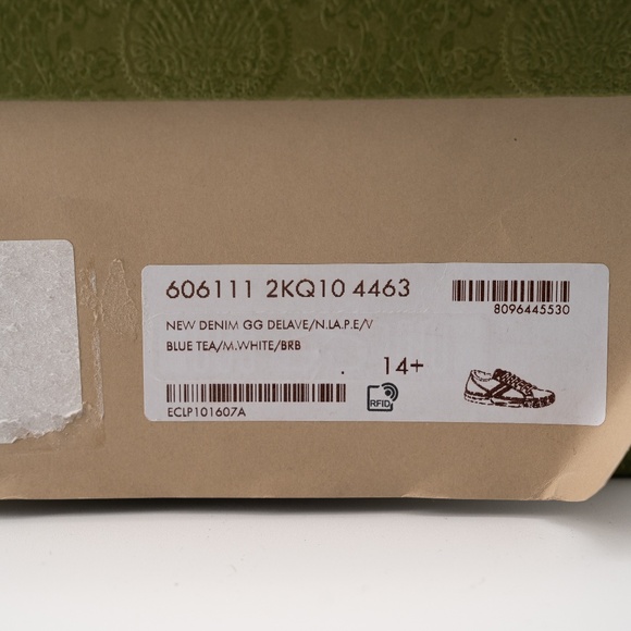size 14.5G - Gucci Tennis Denim Sneakers GG print main image 8